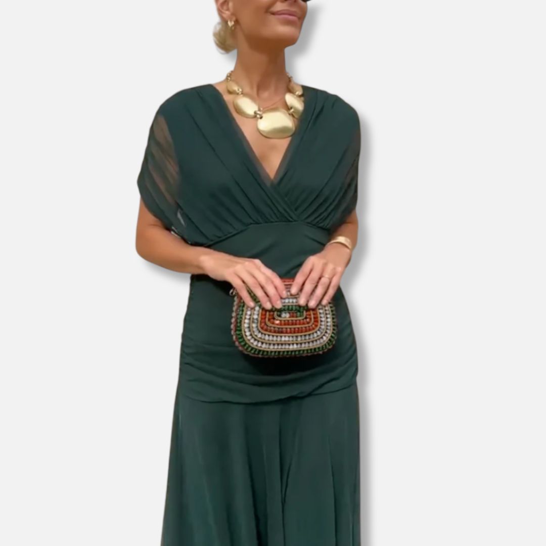 Evelyn – Robe Élégante Avec Décolleté en V