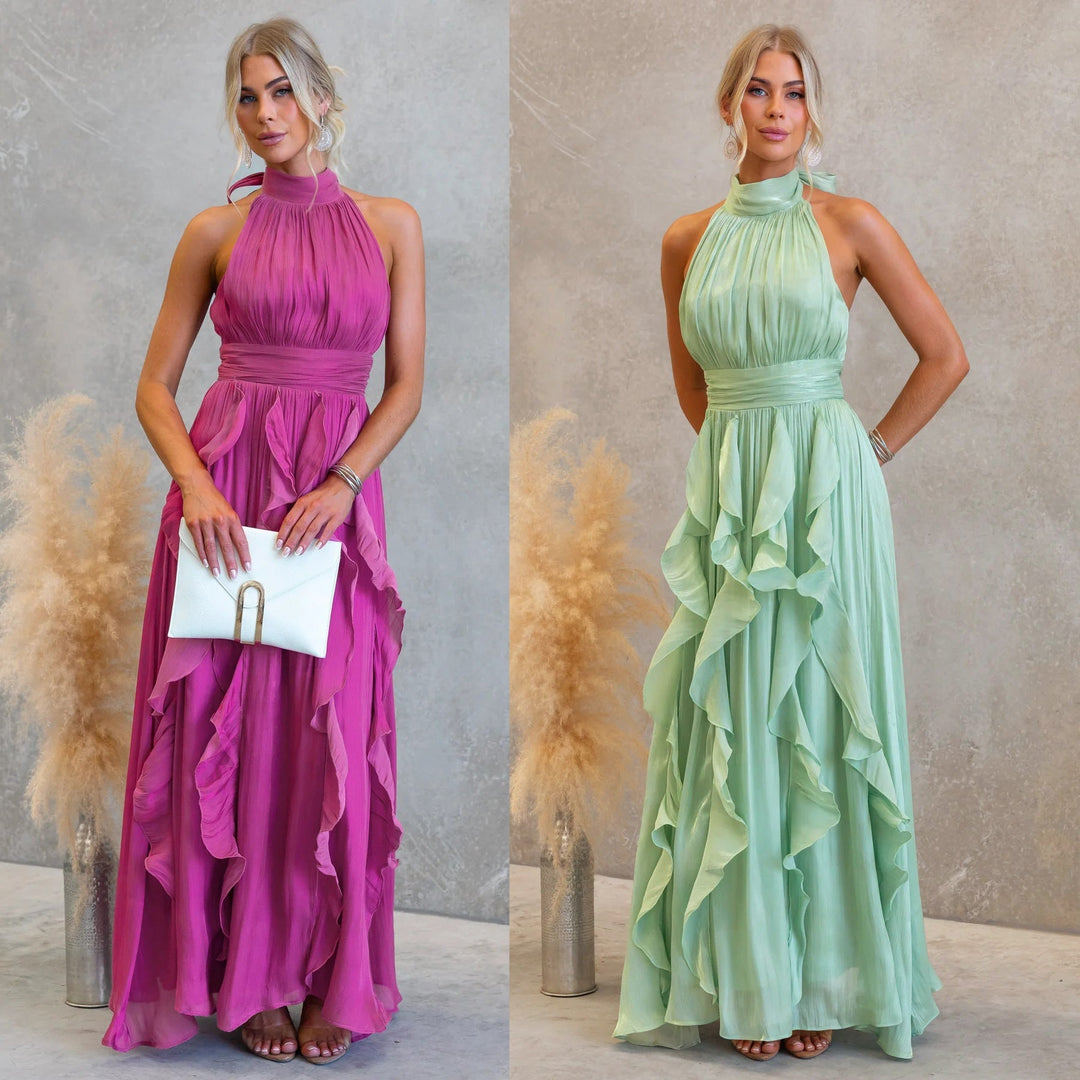 Robe Maxi à Dos Nu Celestia