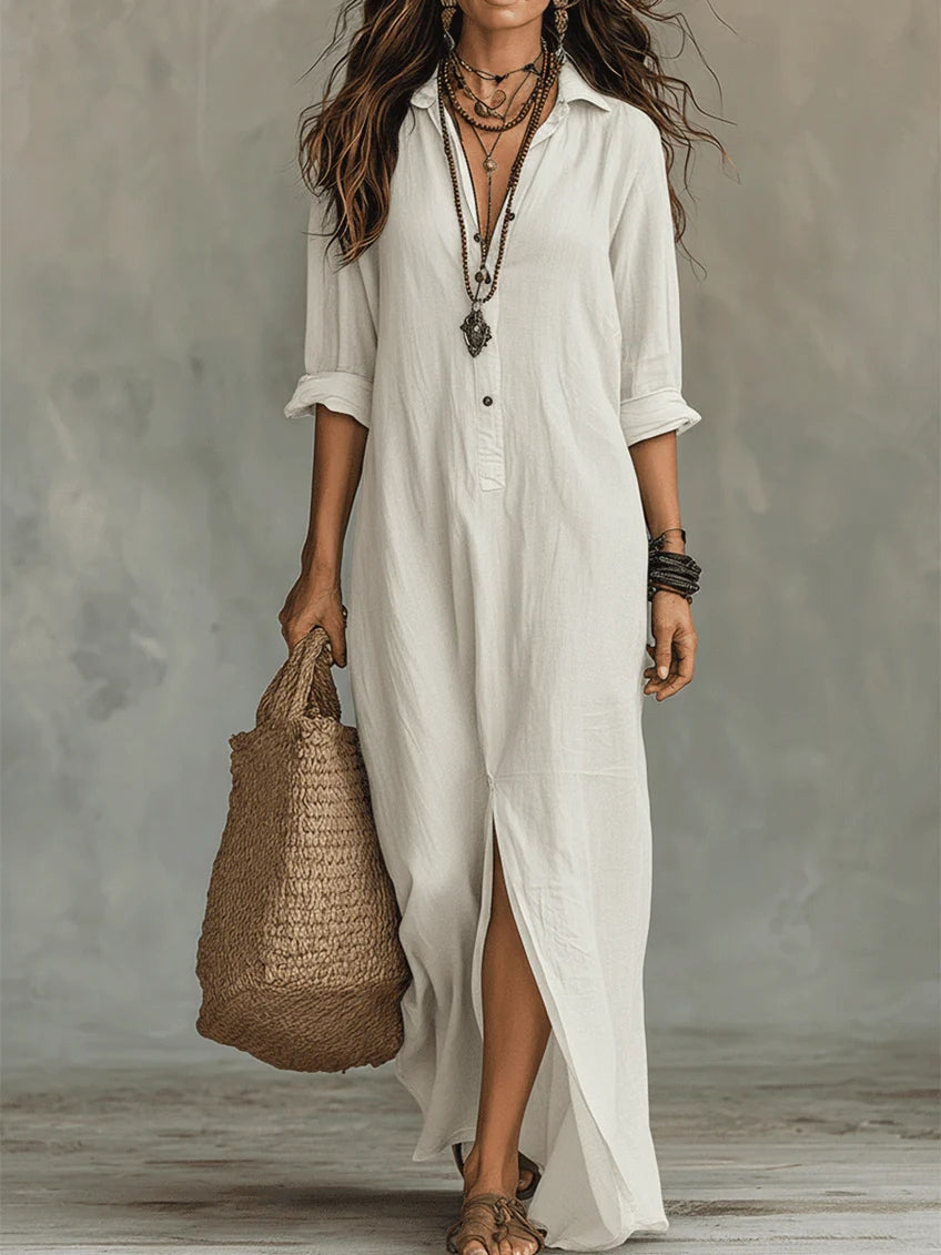 Soline | Robe longue avec boutons