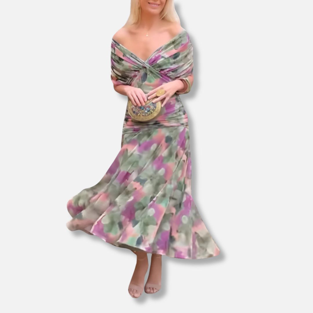 Evelyn – Robe Élégante Avec Décolleté en V