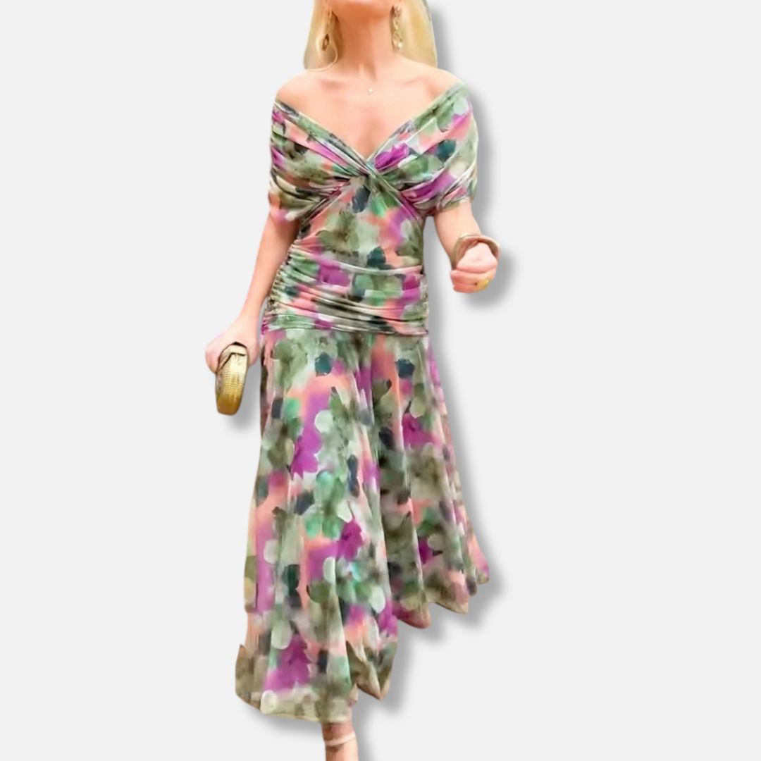 Evelyn – Robe Élégante Avec Décolleté en V