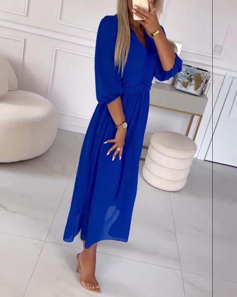 Dianne™ | Robe Taille Unie à Col en V