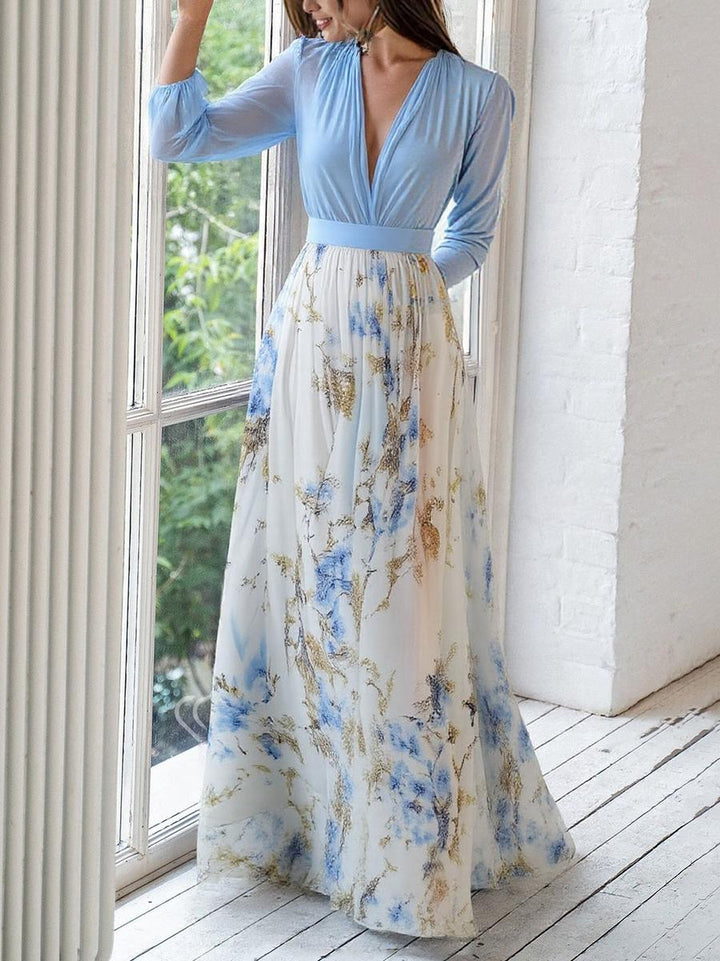 Magnifique Robe Maxi avec Imprimé Floral