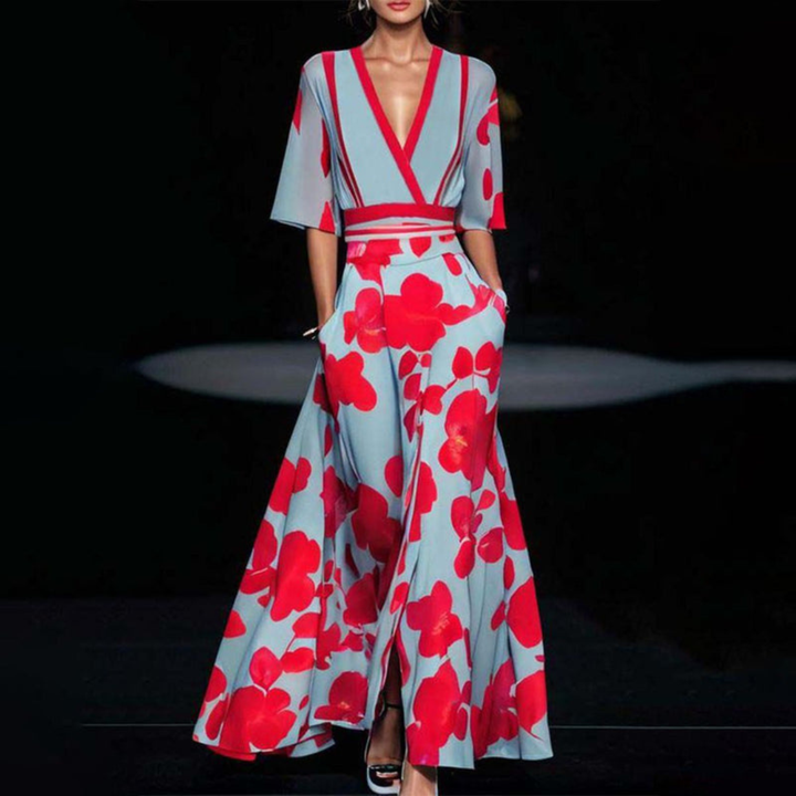 MAUREEN – ROBE MAXI FLEURIE