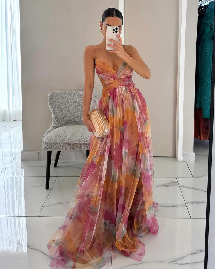 Giselle | Magnifique Maxi-robe avec Imprimé Floral