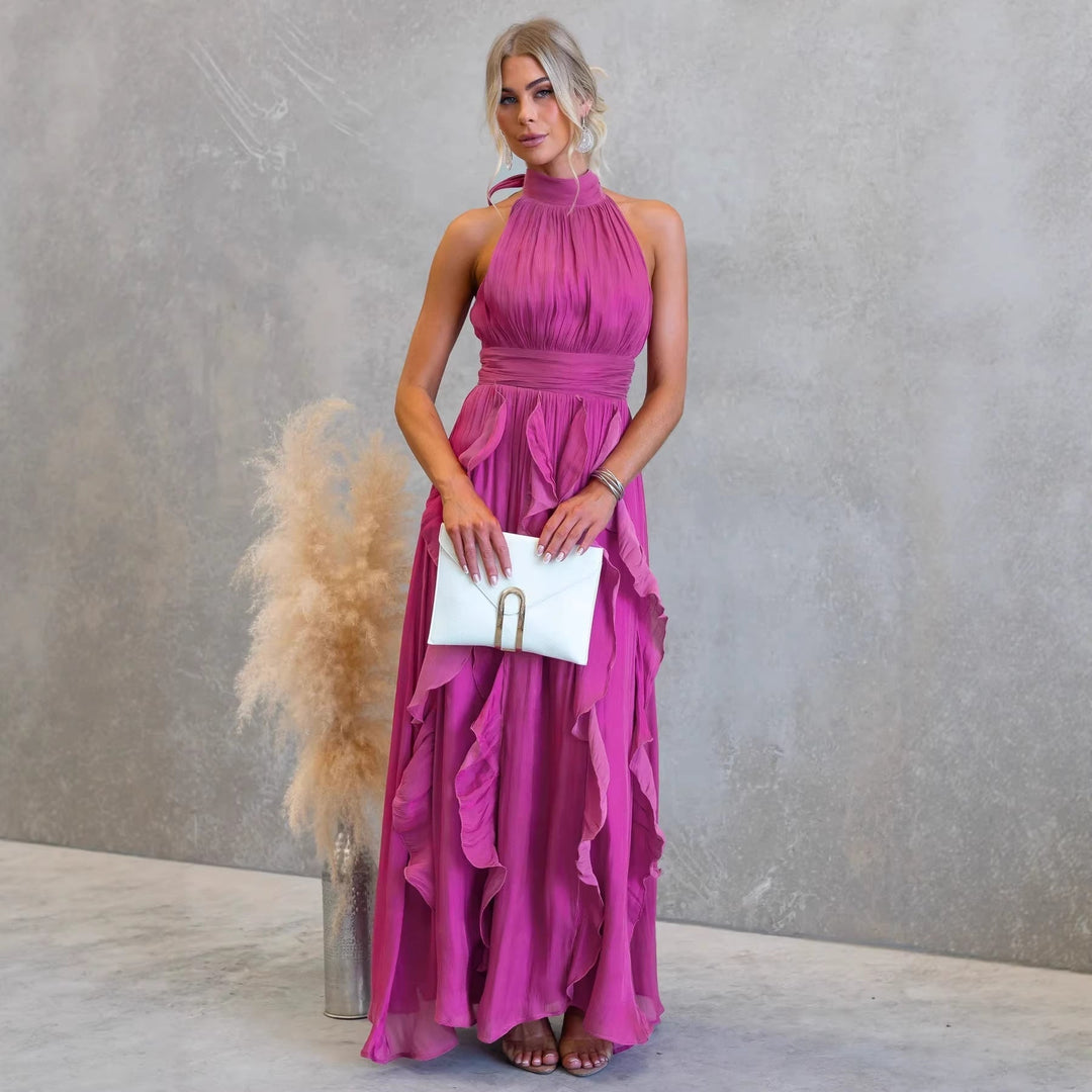 Robe Maxi à Dos Nu Celestia