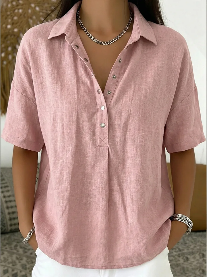 Louise | Blouse avec col et détails de bouton