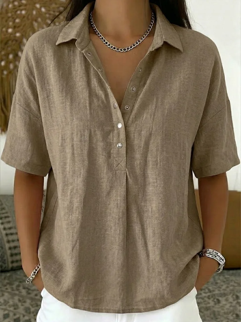Louise | Blouse avec col et détails de bouton