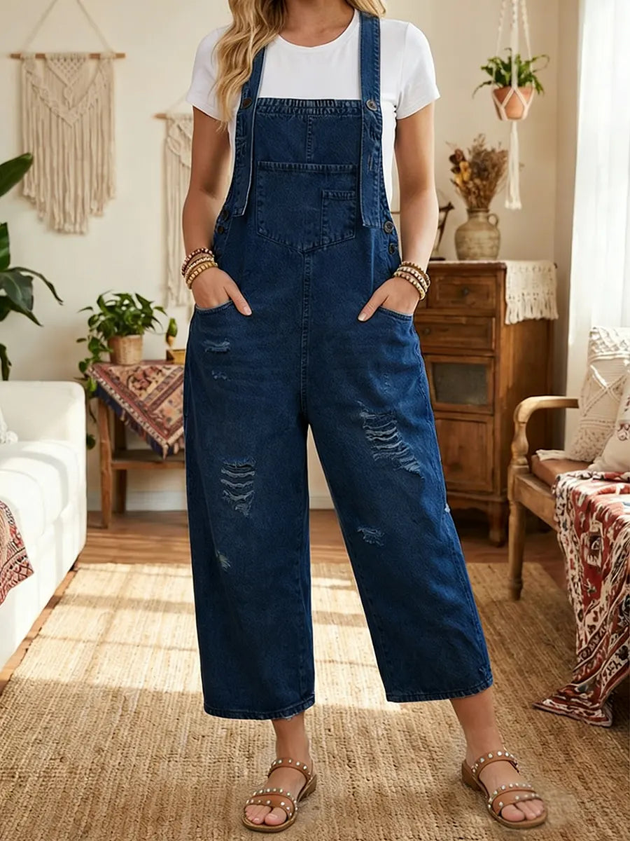 Aurevia | Salopette en Denim au Look Vintage