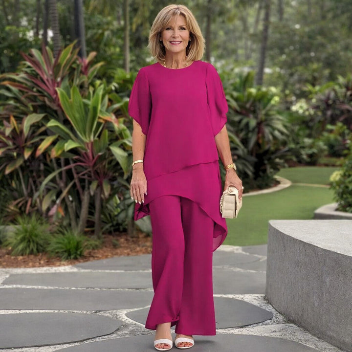 Herlene™ | Ensemble Top Asymétrique Chic & Pantalon