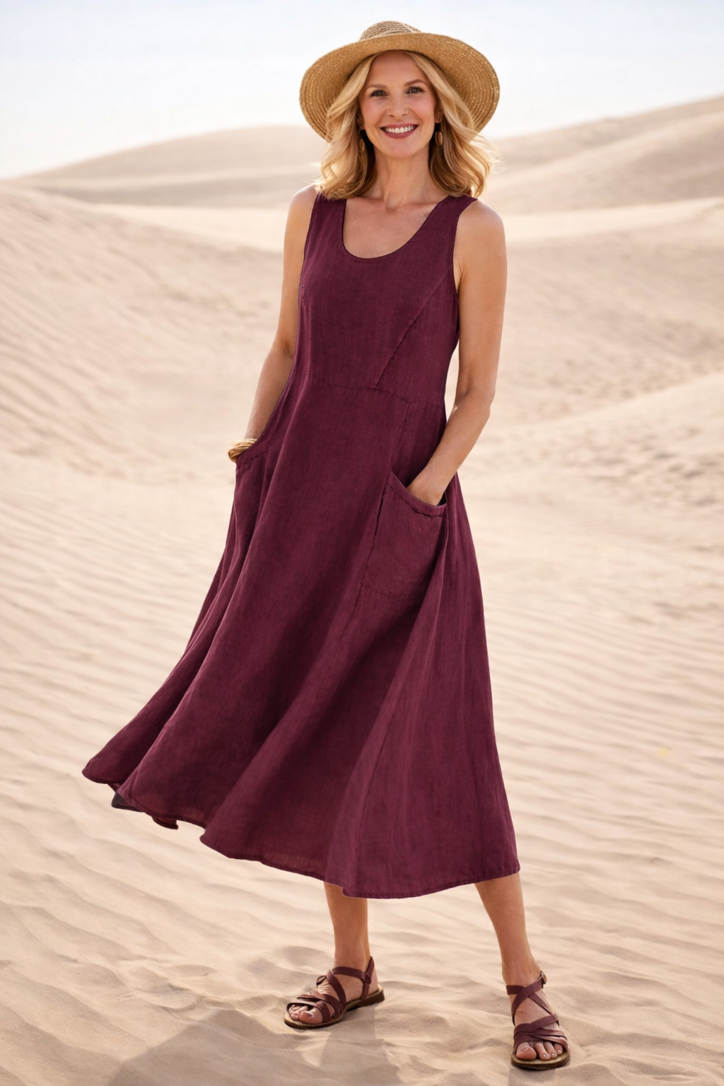 Luna | Robe Midi A-Line Confortable