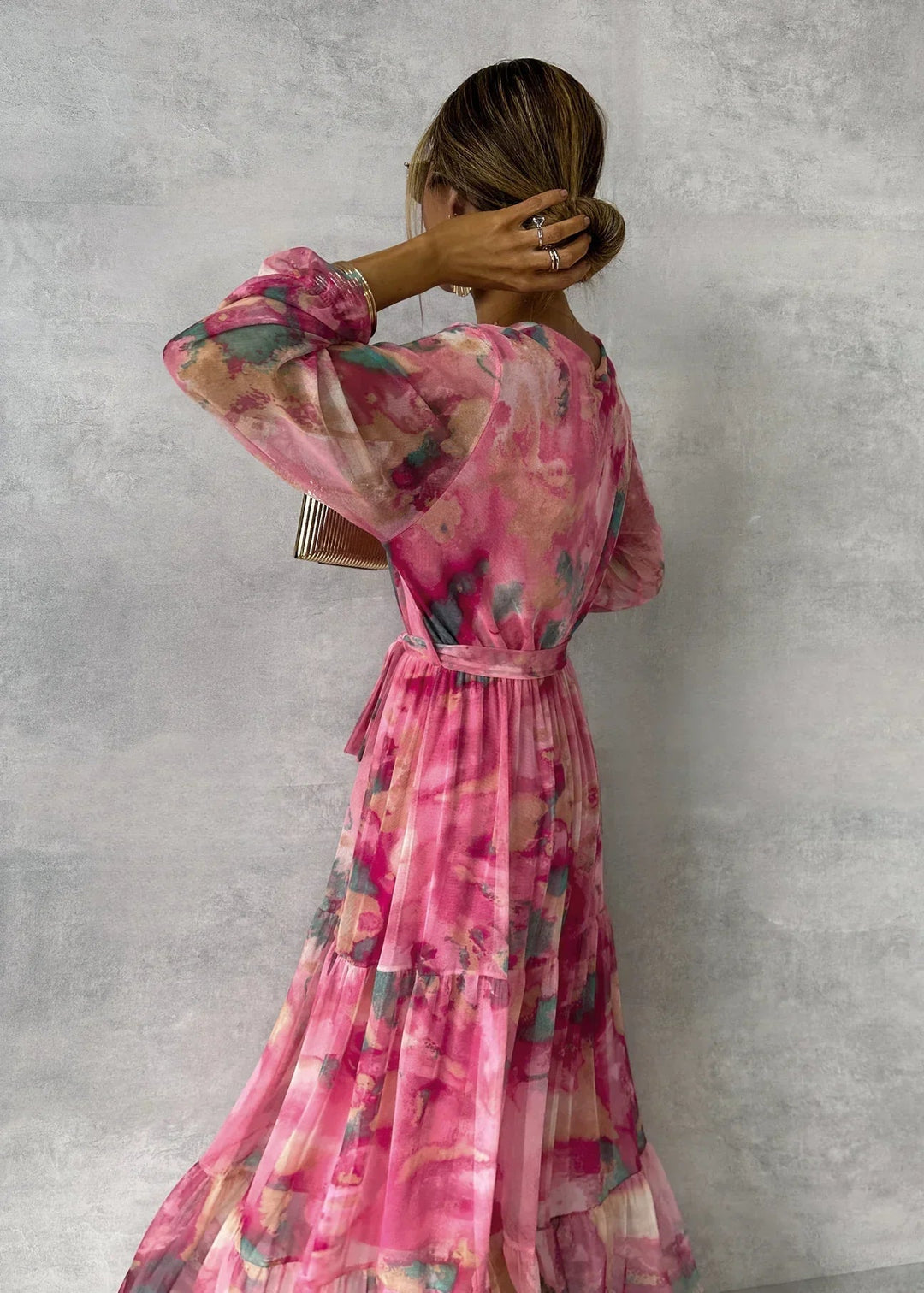 Robe Portefeuille avec Imprimé Floral