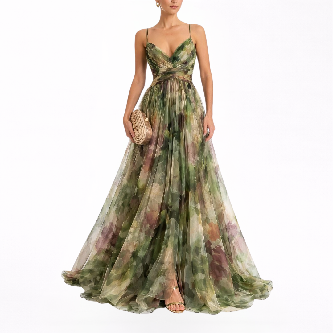 Giselle | Magnifique Maxi-robe avec Imprimé Floral