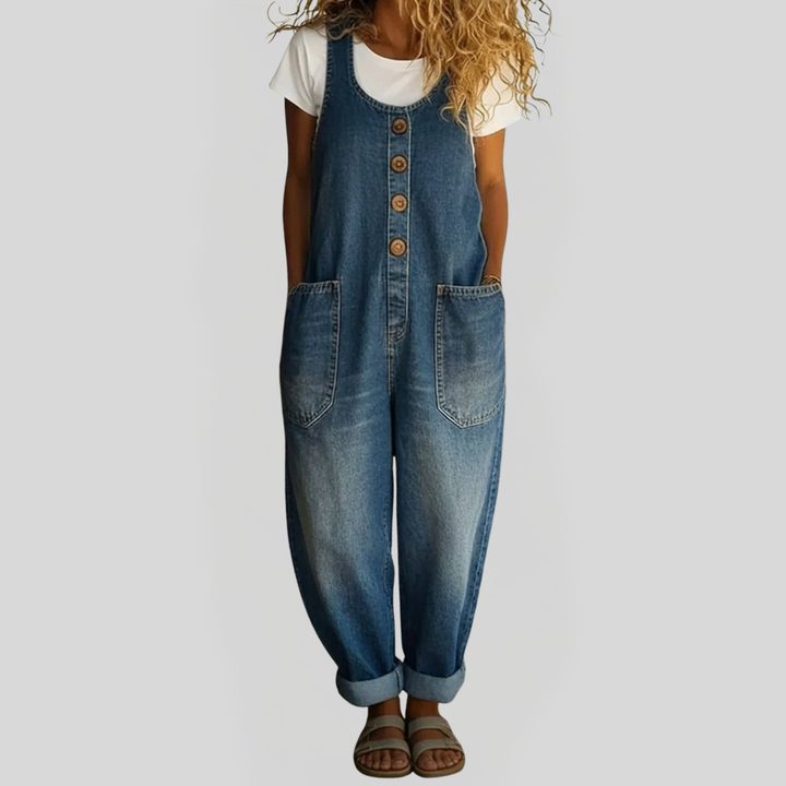 Lenna – Salopette en denim de coton vintage