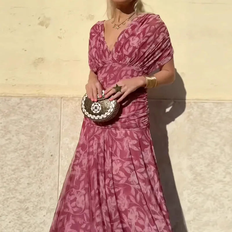 Evelyn – Robe Élégante Avec Décolleté en V