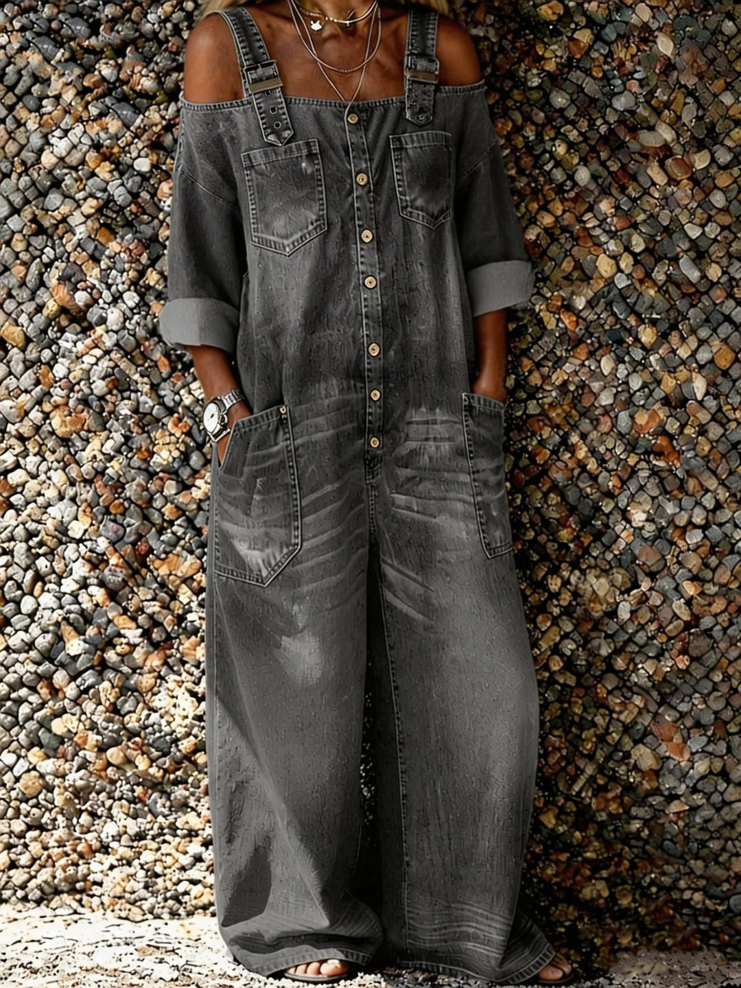 Bo | Salopette en Denim avec Bretelles