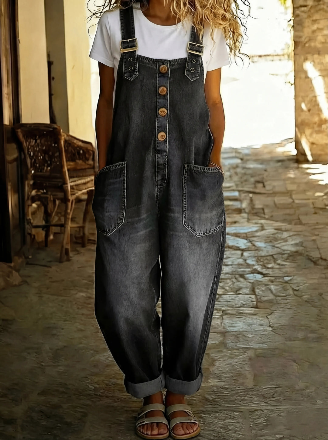 Juul | Combinaison en Denim avec Bretelles Réglables