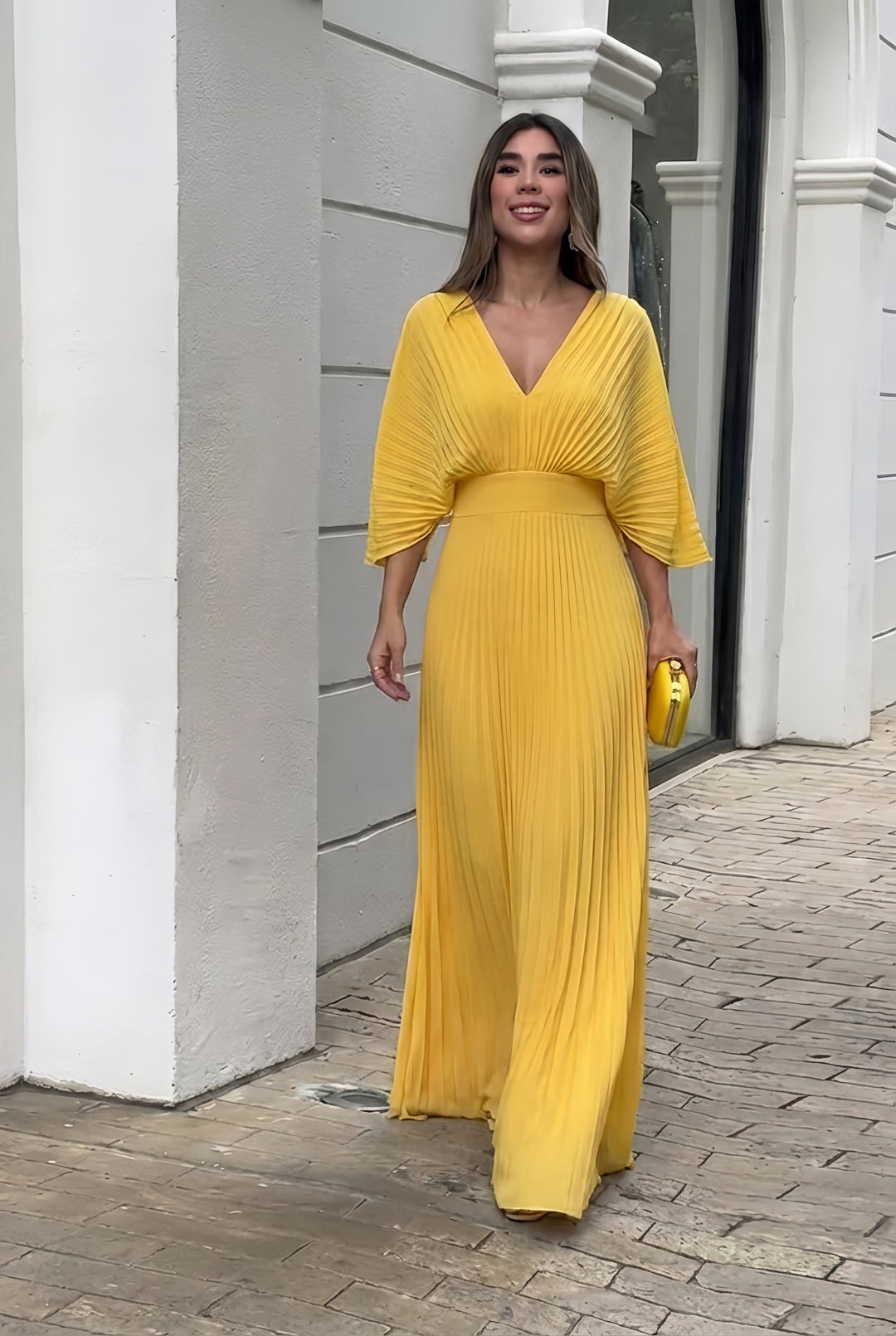 Stephanie™ | Robe maxi plissée élégante