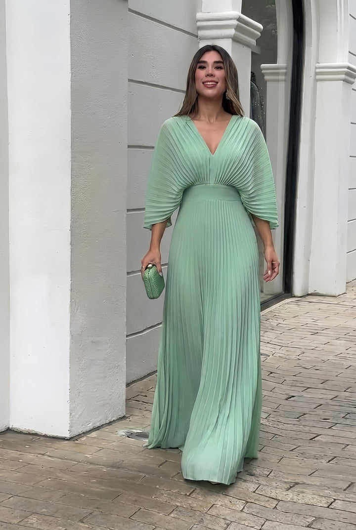 Stephanie™ | Robe maxi plissée élégante