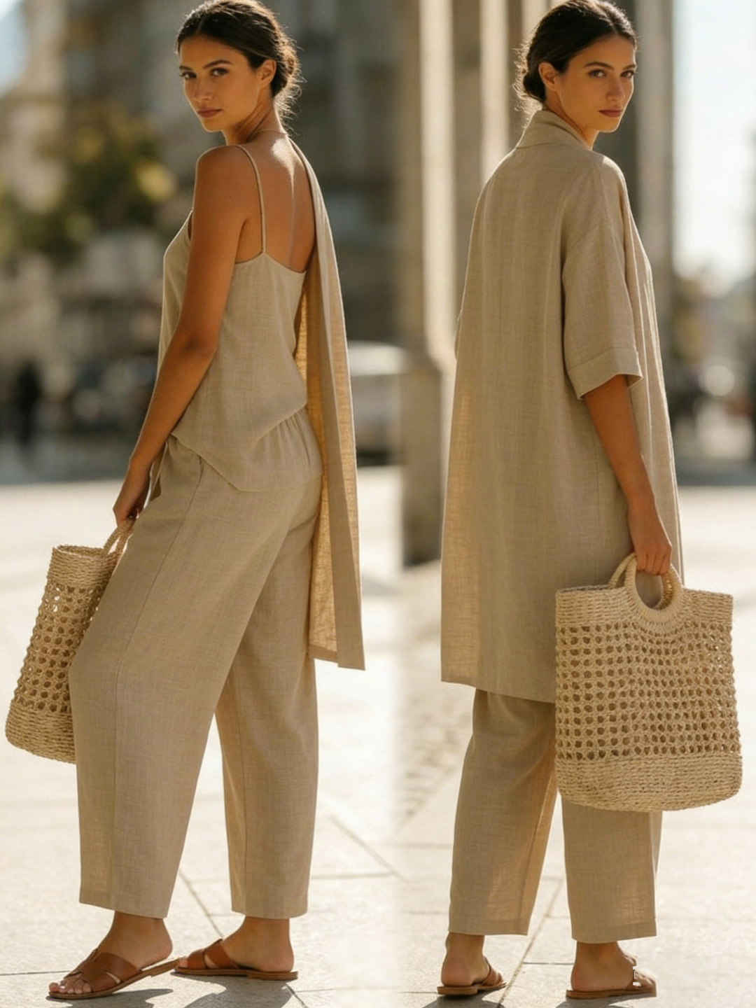 Isabella™ | Ensemble trois pièces en lin-coton sans effort