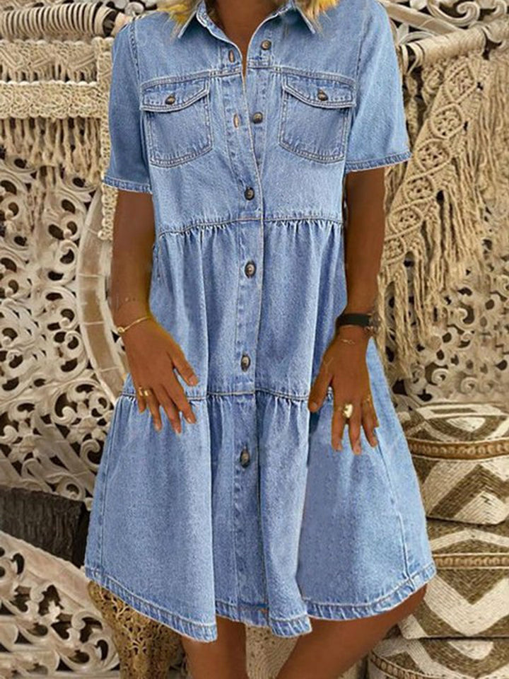 Sophia | Robe en Jean Élégante Décontractée