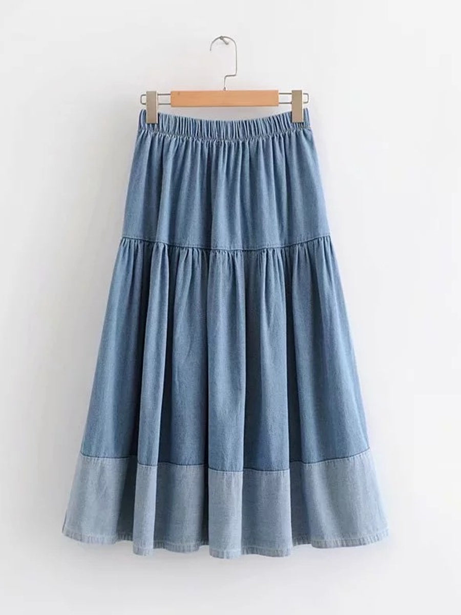 Sarah | Jupe en Jean à Taille Élastique