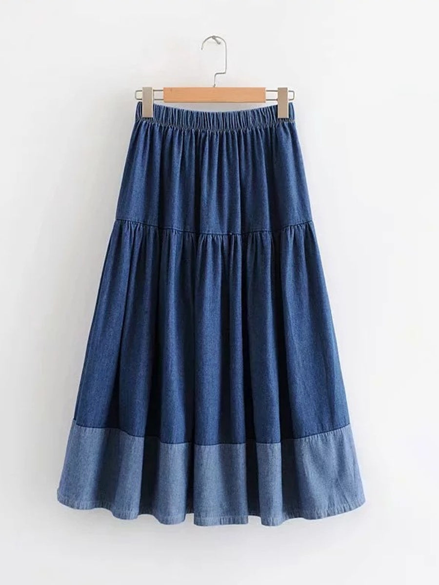 Sarah | Jupe en Jean à Taille Élastique